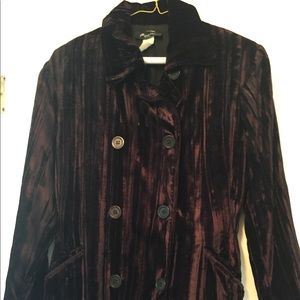 Black crushed velvet jacket